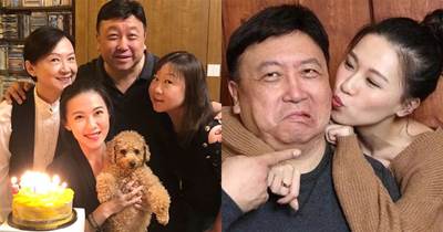 王晶67歲生日全家福曝光，被妻子挽著手臂太甜蜜，小女兒美貌出眾