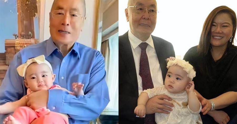 83歲劉詩昆為2歲女兒慶生，貝貝五官超像他，48歲嬌妻疑懷二胎