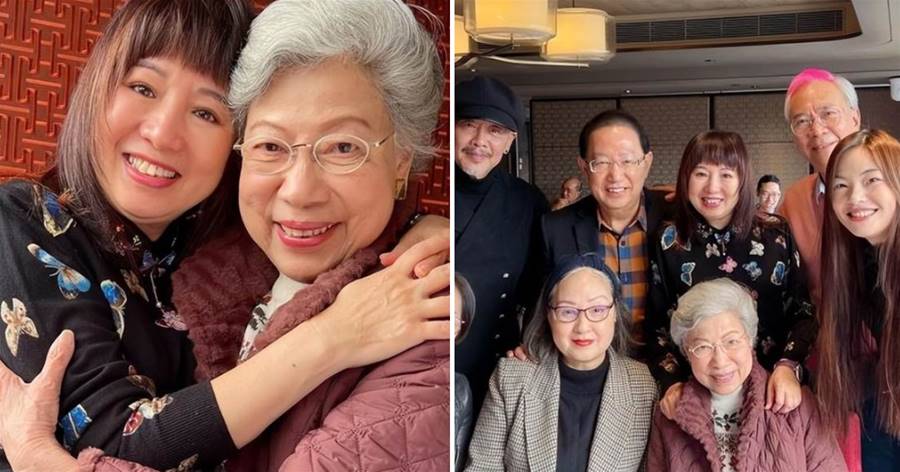 前TVB金牌監制夫婦約幾位老戲骨相聚，首次成為爺爺的石修開心露面