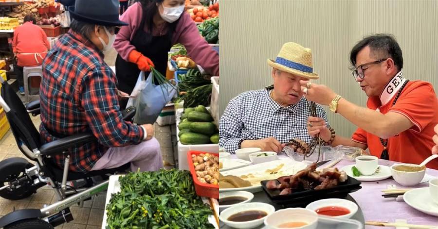74歲洪金寶暴瘦認不出！雙眼無神胡子全白，出門買菜只能靠輪椅